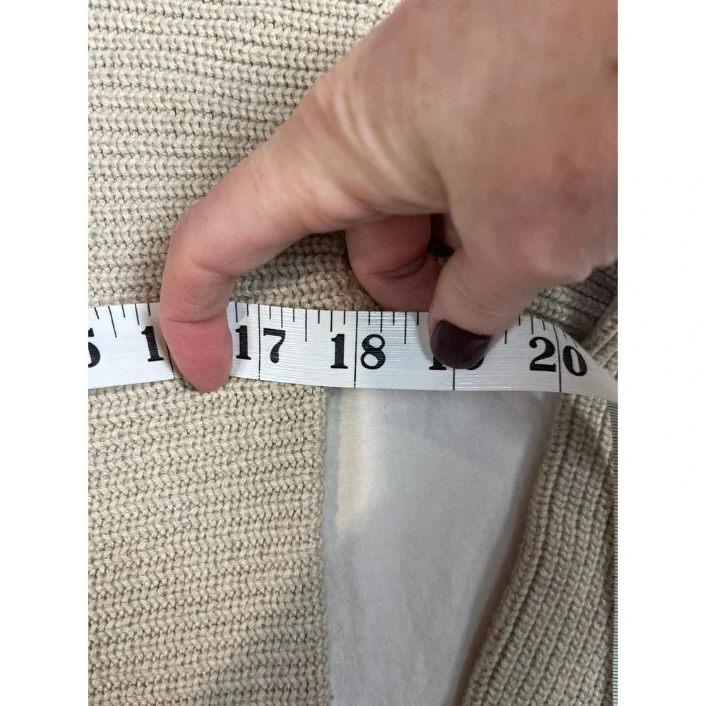 Michael Kors Womens Oatmeal‎ Beige Ribbed Turtleneck Knit Sweater Size S